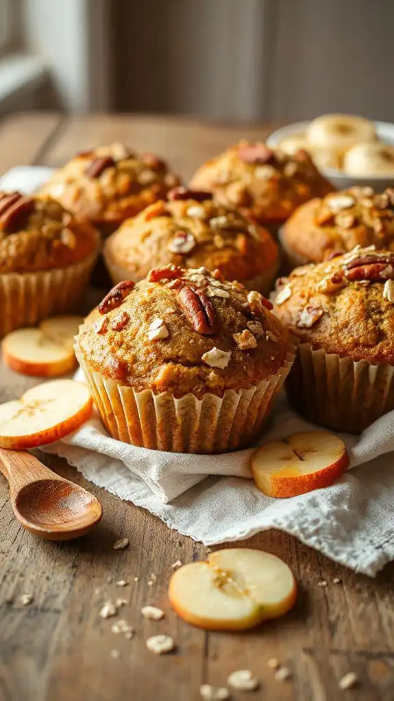 wholesome banana apple muffins