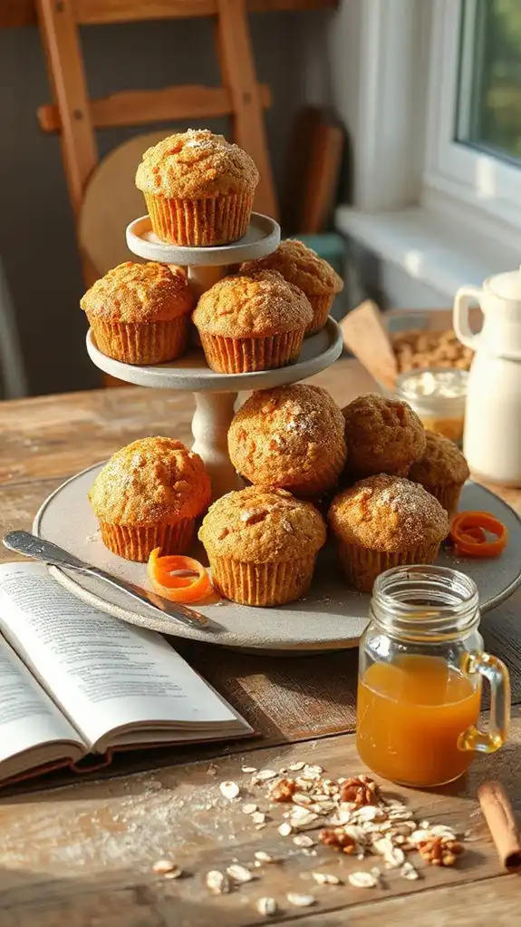 wholesome carrot oatmeal muffins
