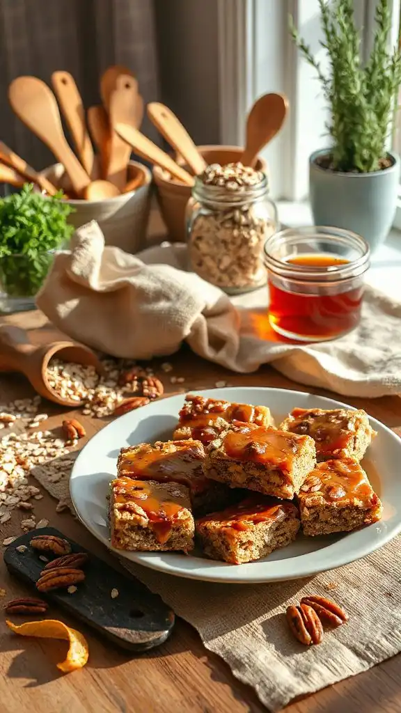 wholesome maple pecan bars