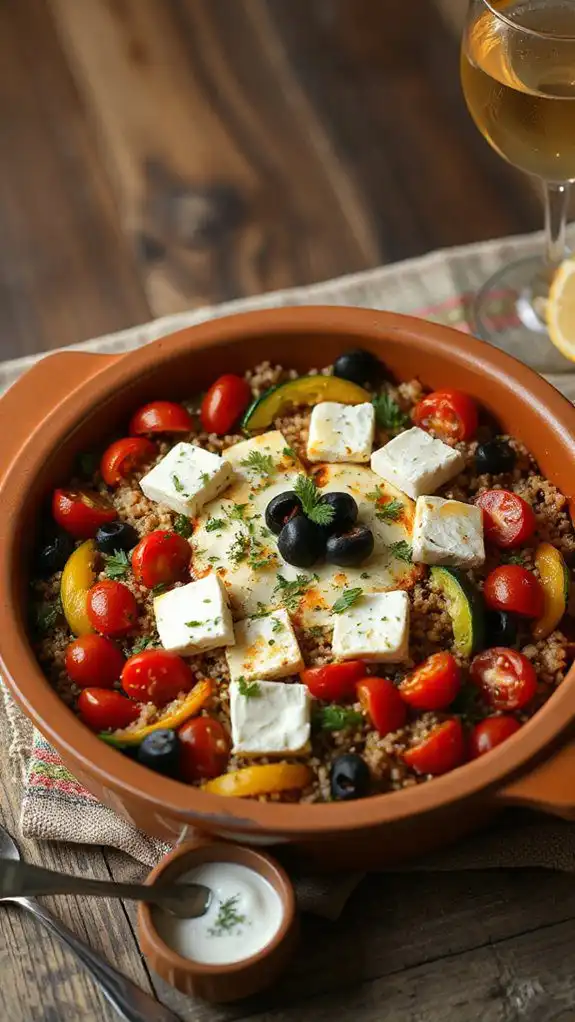 wholesome mediterranean quinoa casserole