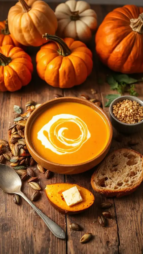 wholesome pumpkin quinoa soup