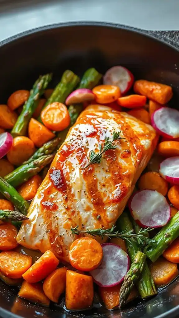 wholesome quick salmon dinner