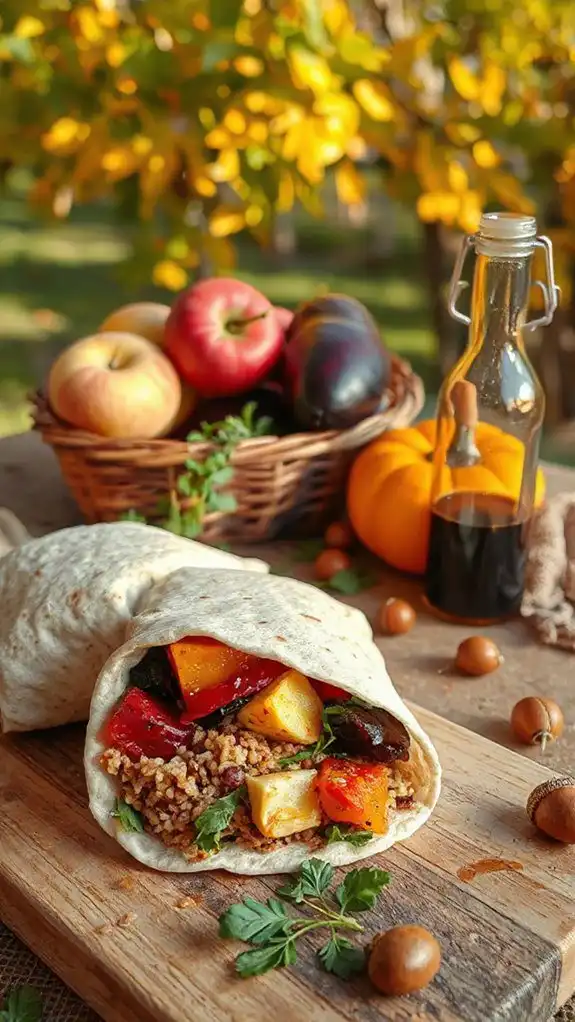 wholesome roasted vegetable wrap