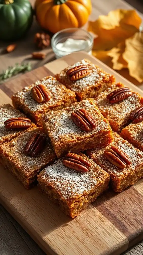 wholesome spiced pumpkin oat bars