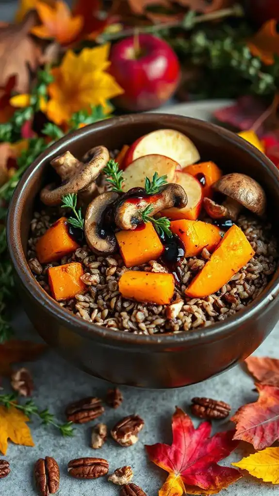 wild rice mushroom dish