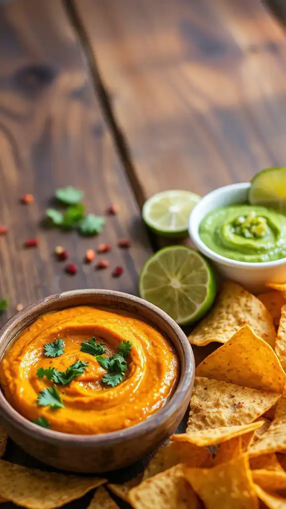 zesty cilantro lime pumpkin dip