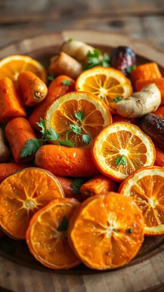 zesty citrus infused root vegetables