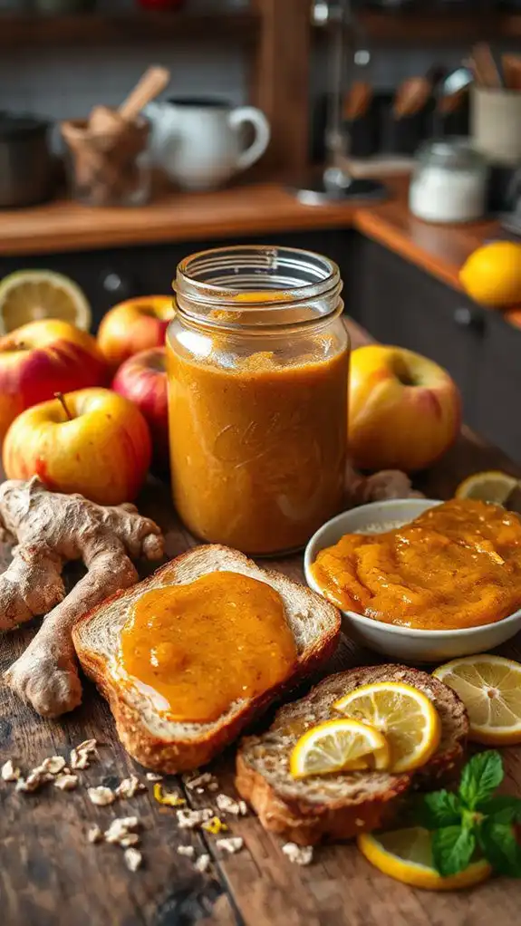 zesty ginger lemon apple butter