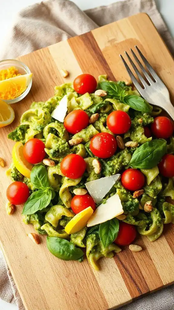 zesty lemon basil pasta salad