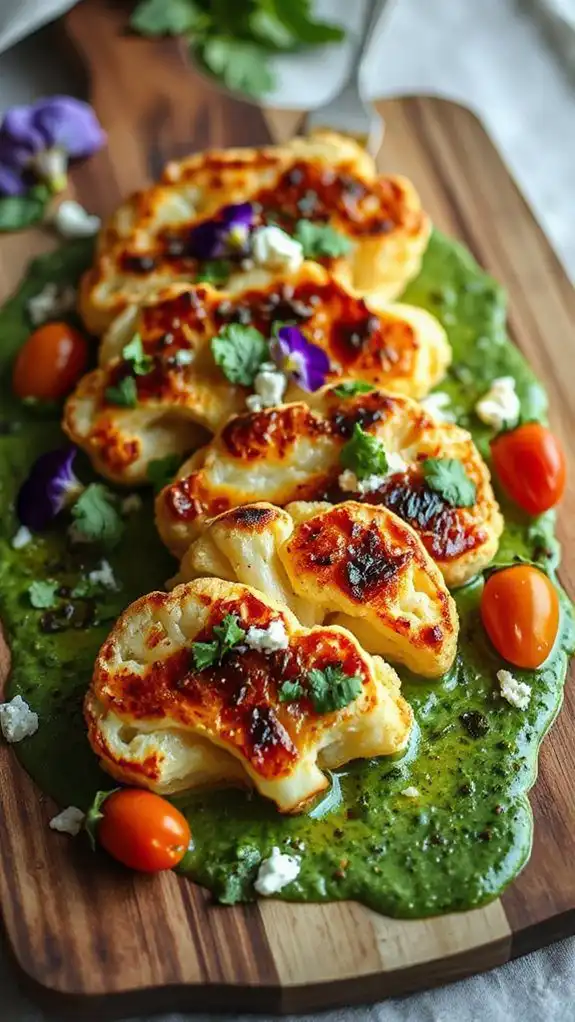 zesty miso cauliflower dish