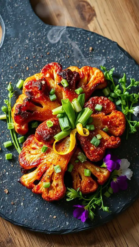 zesty miso cauliflower steaks