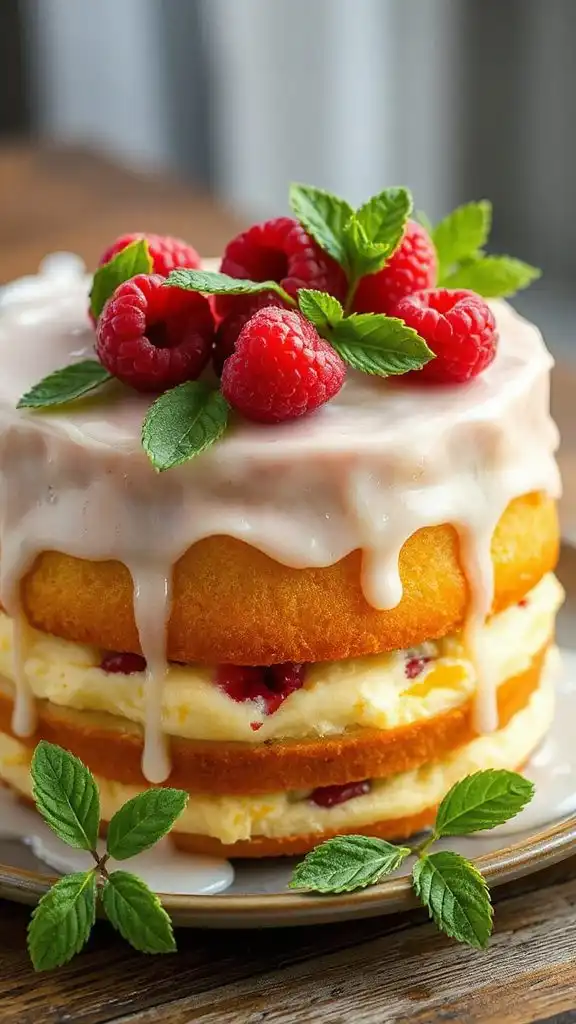 zesty raspberry lemon cake