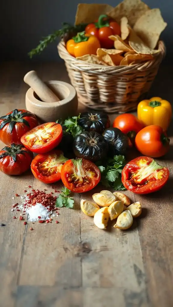 zesty roasted tomato salsa