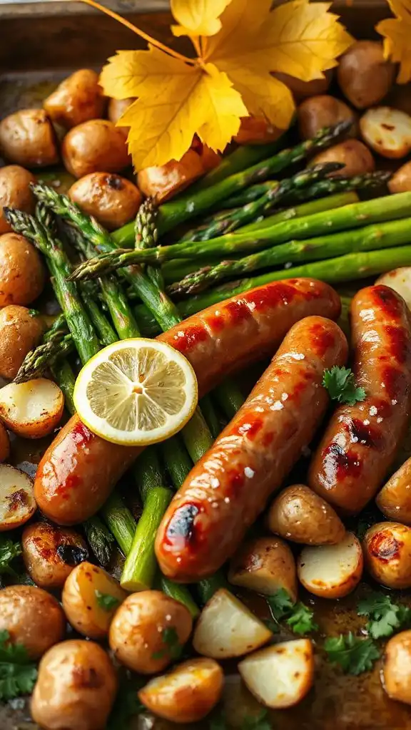zesty sausage and asparagus