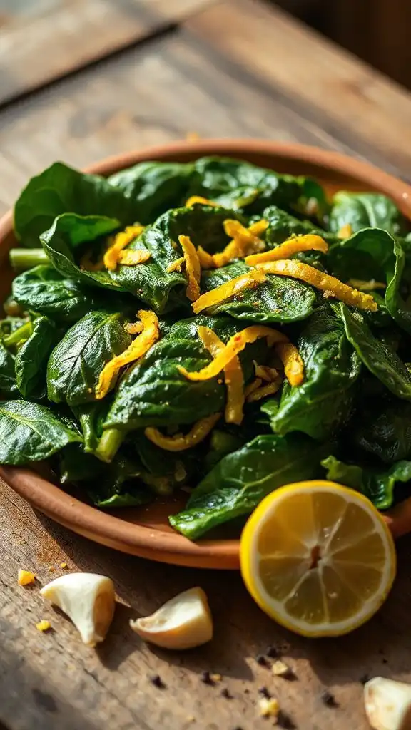 zesty saut ed mustard greens