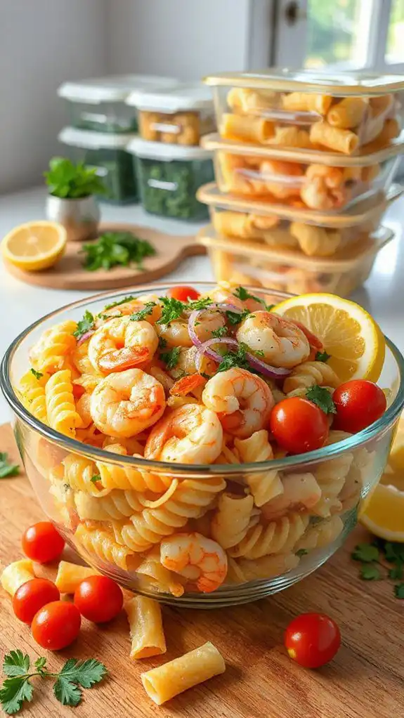 zesty shrimp pasta salad