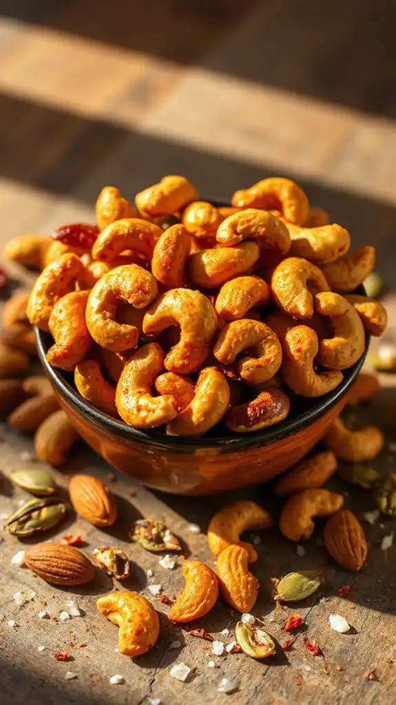 zesty sweet spicy cashews