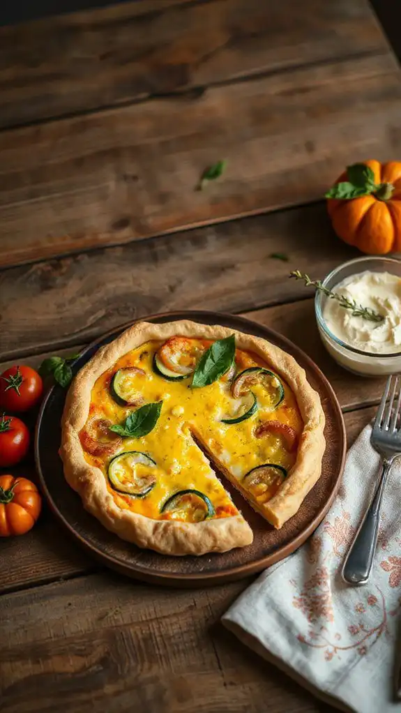 zucchini corn quiche delight