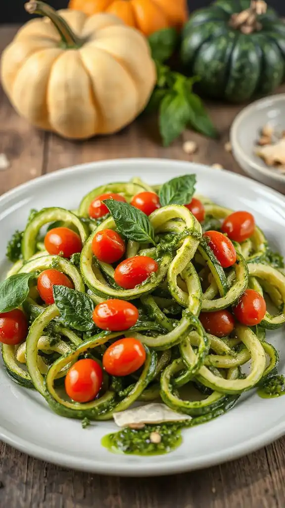 zucchini noodles with pesto zucchini noodles with pesto