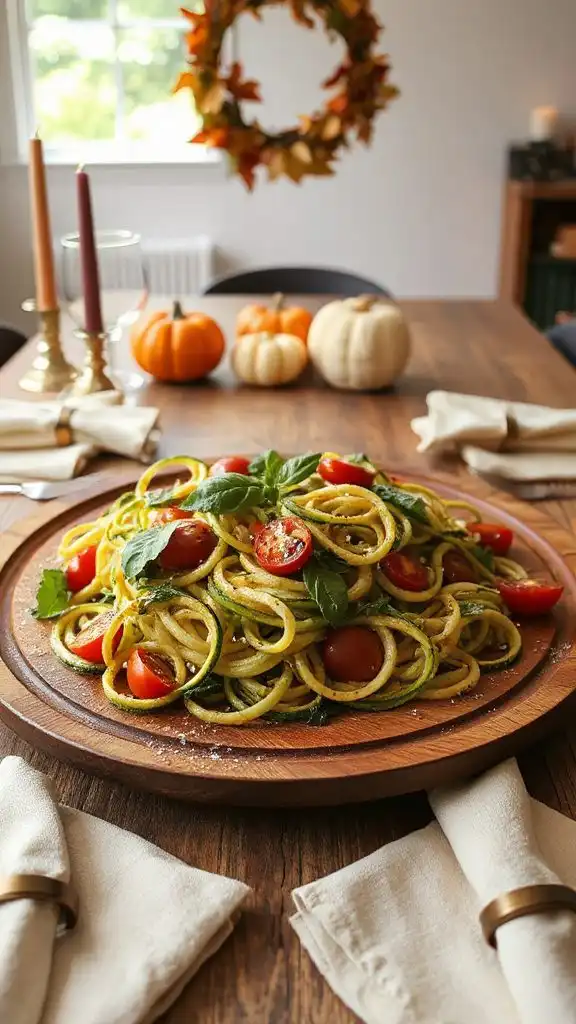 zucchini noodles with tomatoes