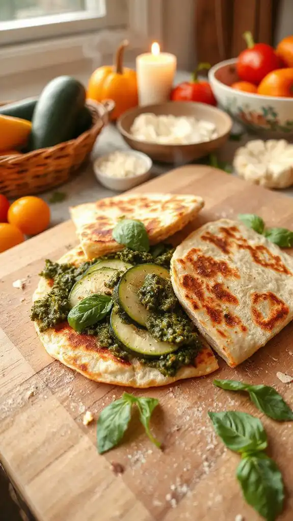 zucchini pesto quesadillas recipe