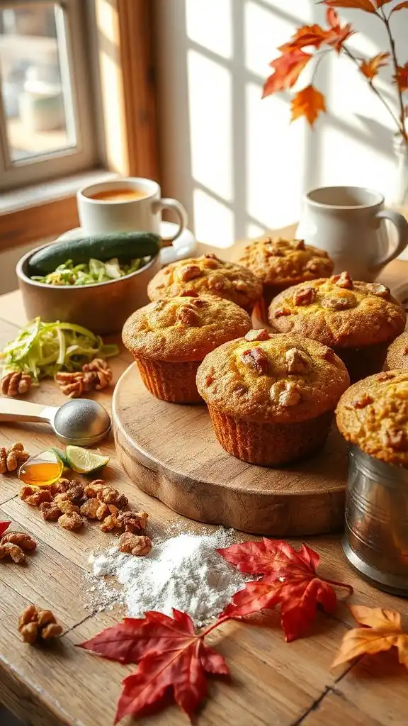 zucchini walnut muffins recipe