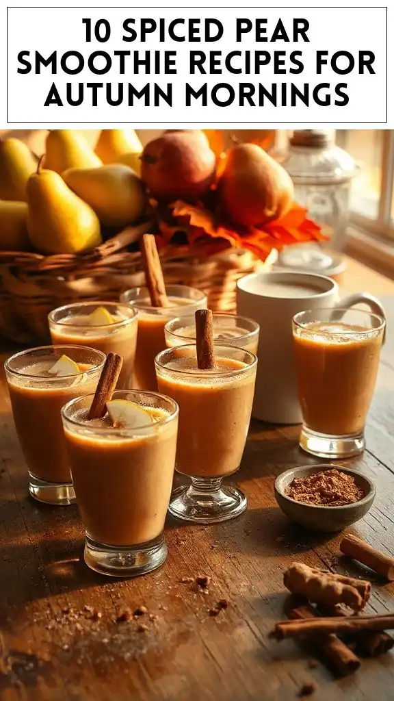 10 Spiced Pear Smoothie Recipes for Autumn Mornings
