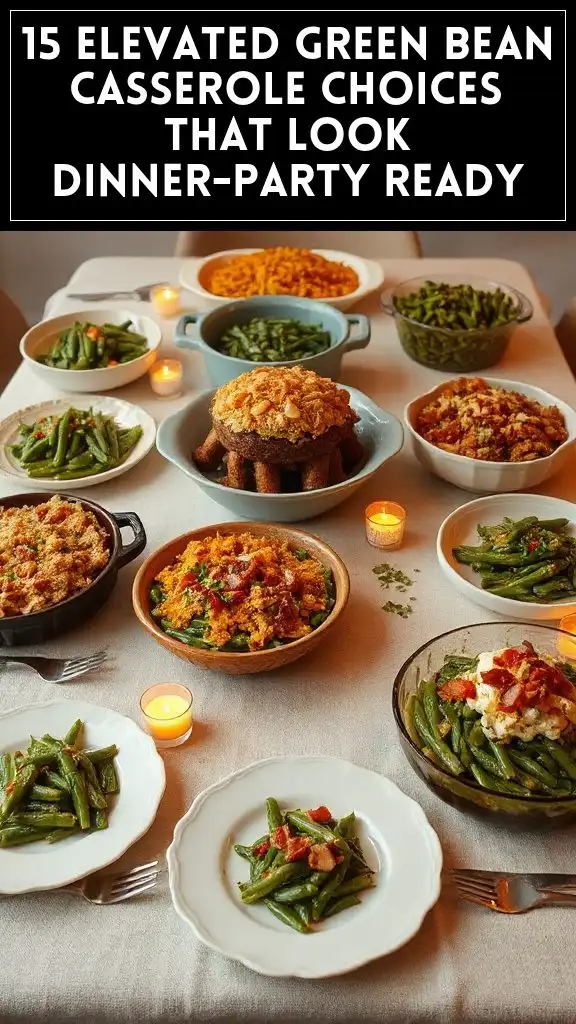 15 Elevated Green Bean Casserole Choices That Look Dinner-Party Ready