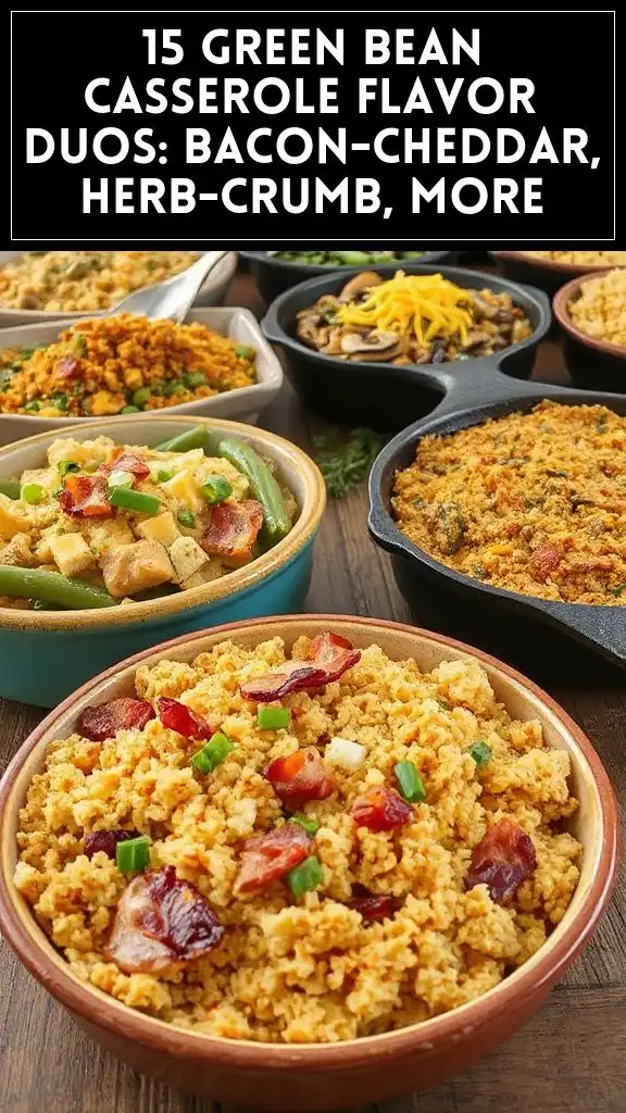 15 Green Bean Casserole Flavor Duos: Bacon-Cheddar, Herb-Crumb, More