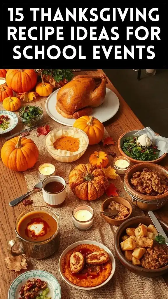 15 Thanksgiving Recipe Ideas for School Events