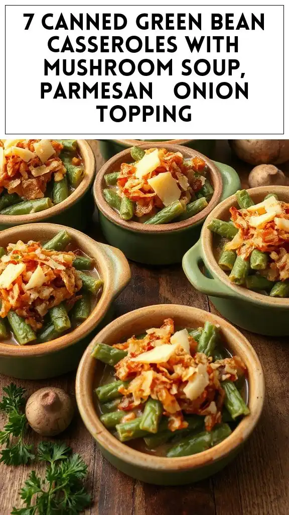 7 Canned Green Bean Casseroles With Mushroom Soup, Parmesan & Onion Topping