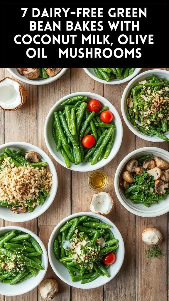 7 Dairy-Free Green Bean Bakes With Coconut Milk, Olive Oil & Mushrooms