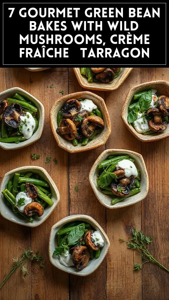 7 Gourmet Green Bean Bakes With Wild Mushrooms, Crème Fraîche & Tarragon