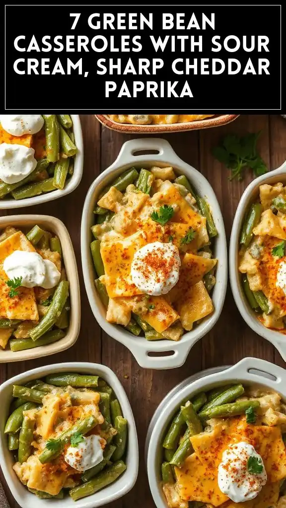 7 Green Bean Casseroles With Sour Cream, Sharp Cheddar & Paprika