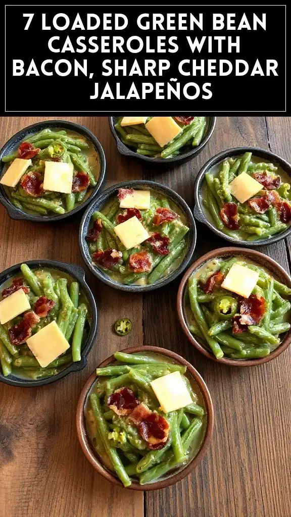 7 Loaded Green Bean Casseroles With Bacon, Sharp Cheddar & Jalapeños