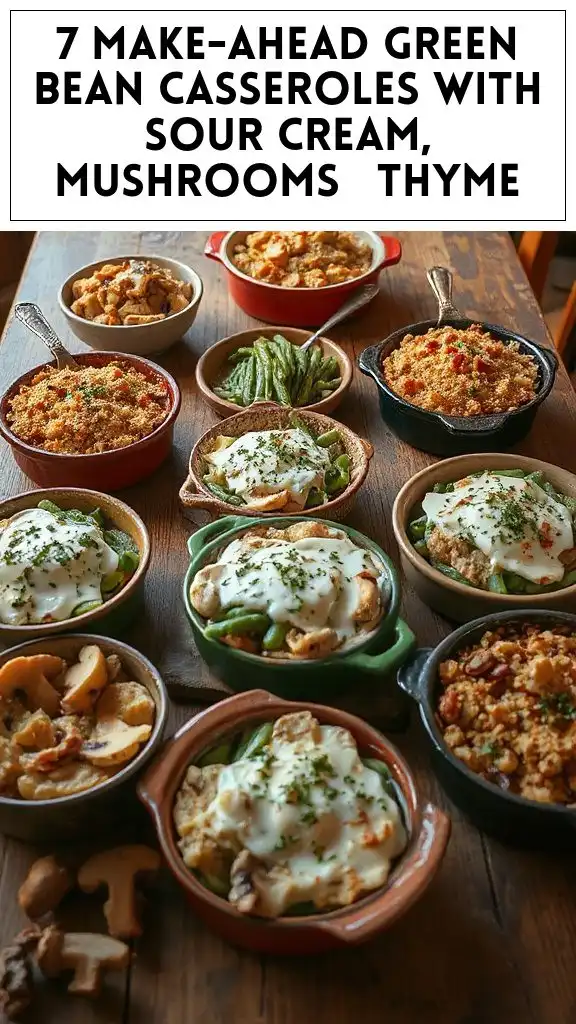 7 Make-Ahead Green Bean Casseroles With Sour Cream, Mushrooms & Thyme