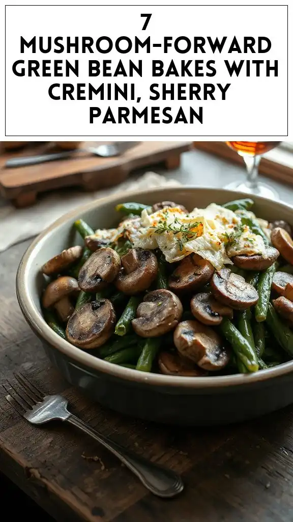 7 Mushroom-Forward Green Bean Bakes With Cremini, Sherry & Parmesan