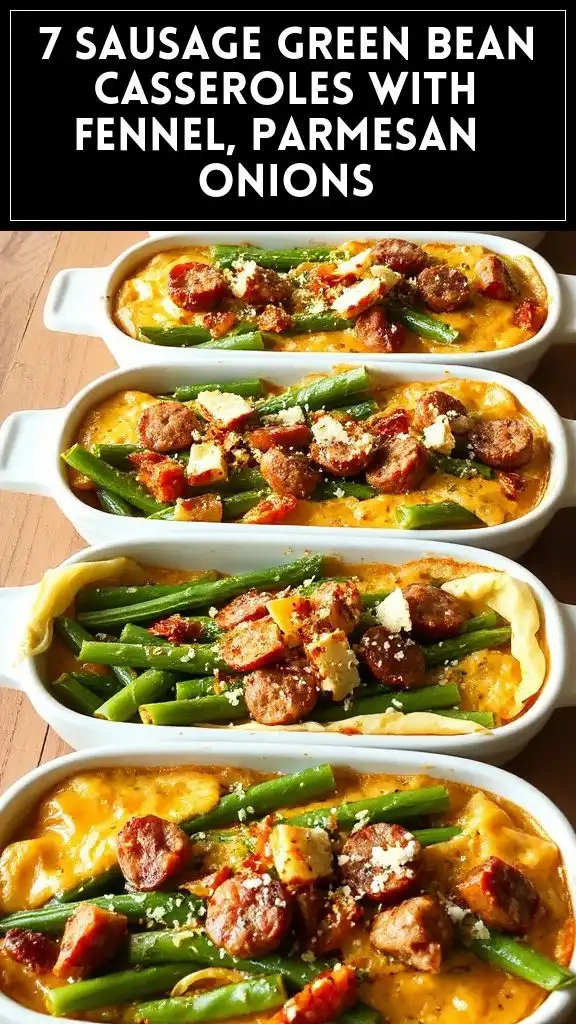 7 Sausage Green Bean Casseroles With Fennel, Parmesan & Onions