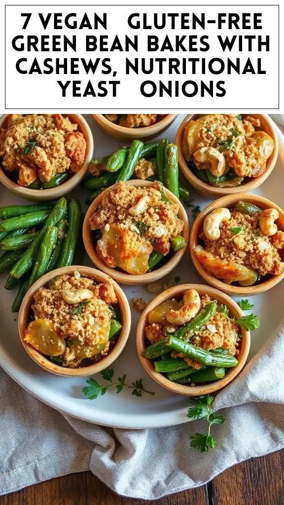 7 Vegan & Gluten-Free Green Bean Bakes With Cashews, Nutritional Yeast & Onions