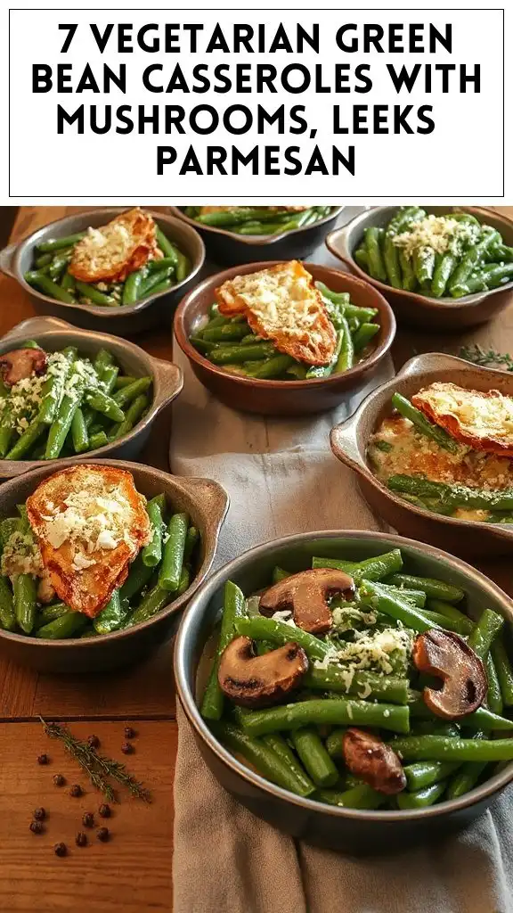 7 Vegetarian Green Bean Casseroles With Mushrooms, Leeks & Parmesan