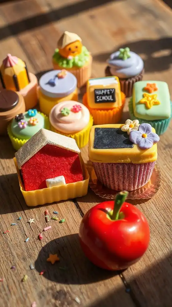 adorable school themed bento cakes