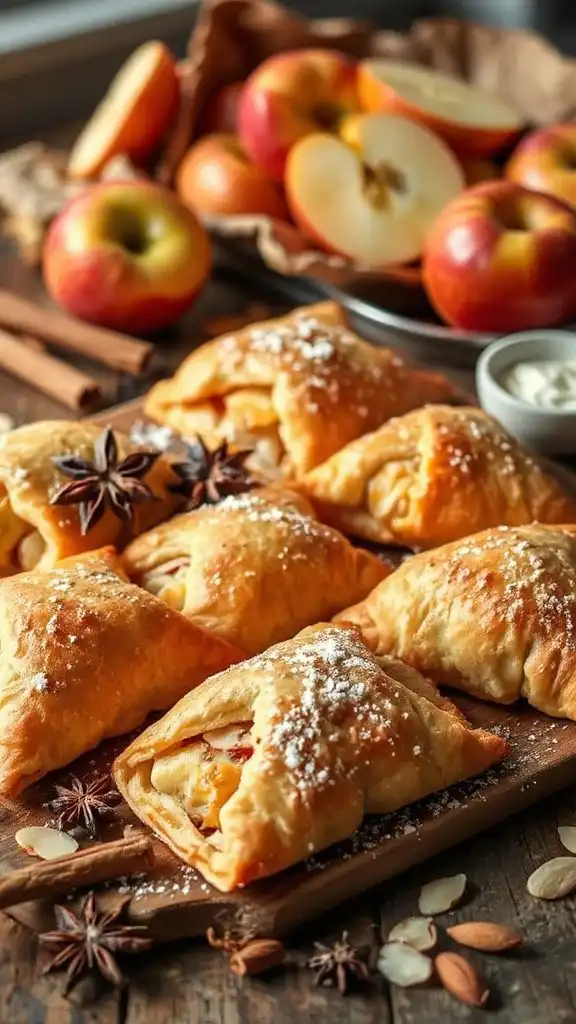 almond cream apple pastries