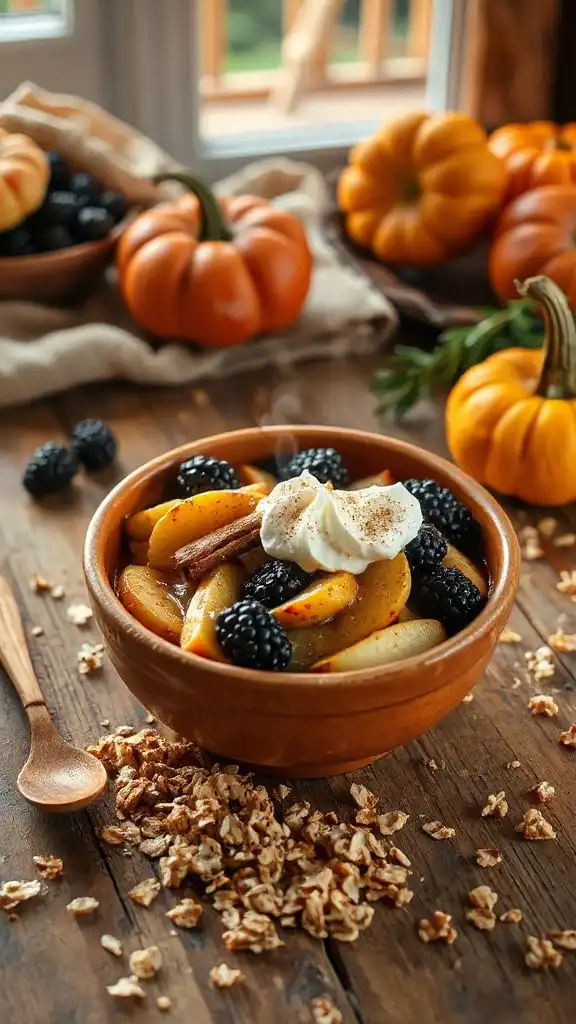 apple and blackberry compote