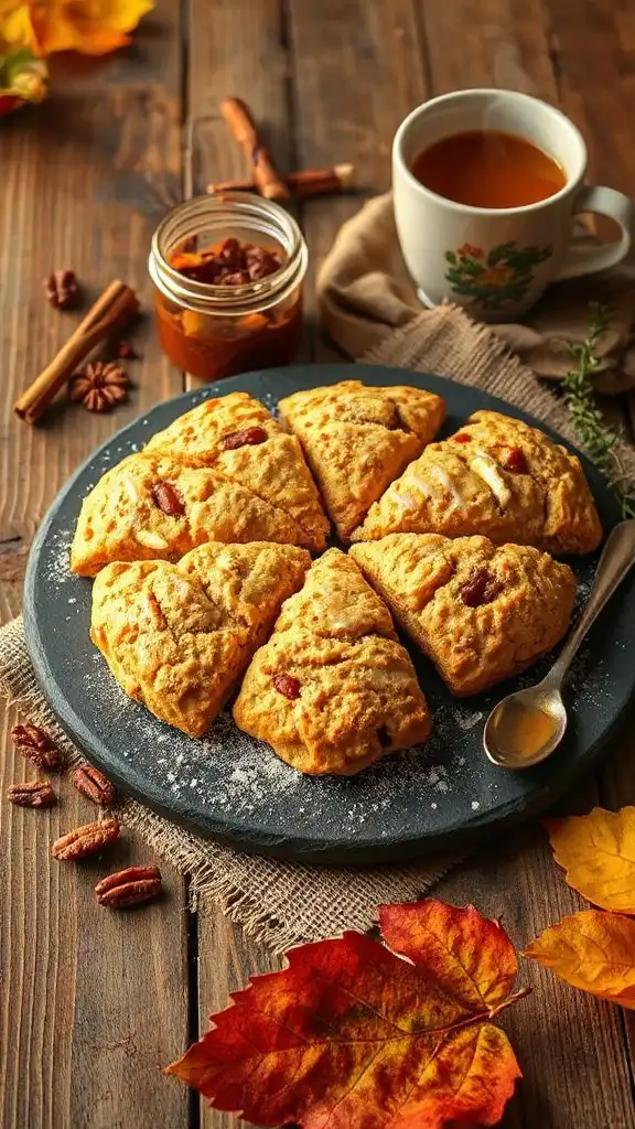 apple butter chai scones