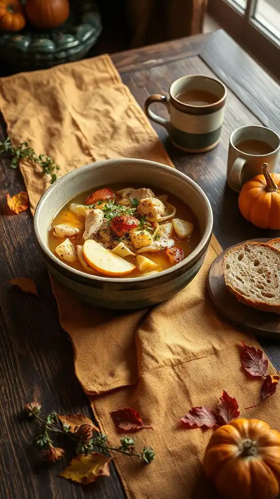 apple cider chicken soup