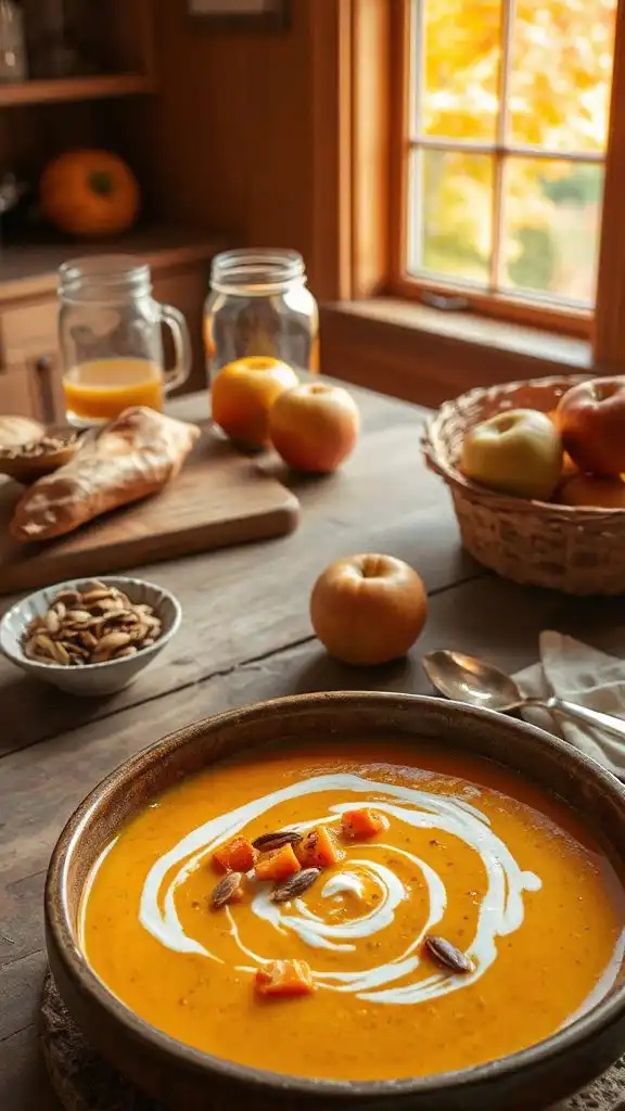 apple cider sweet potato bisque