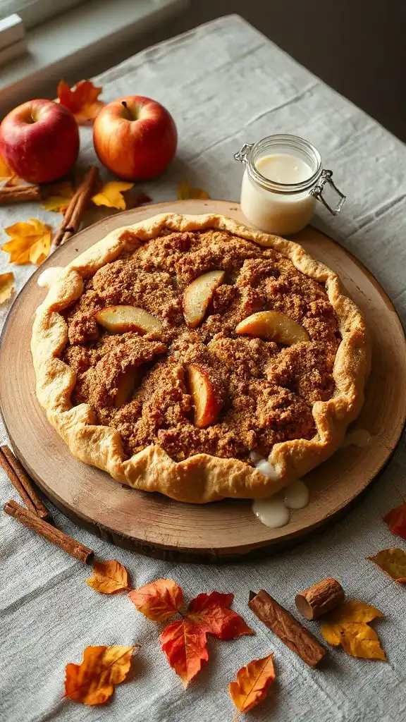 apple cinnamon crumble pie