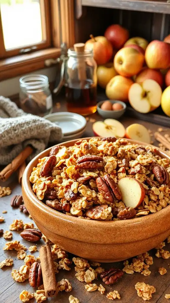 apple cinnamon maple granola