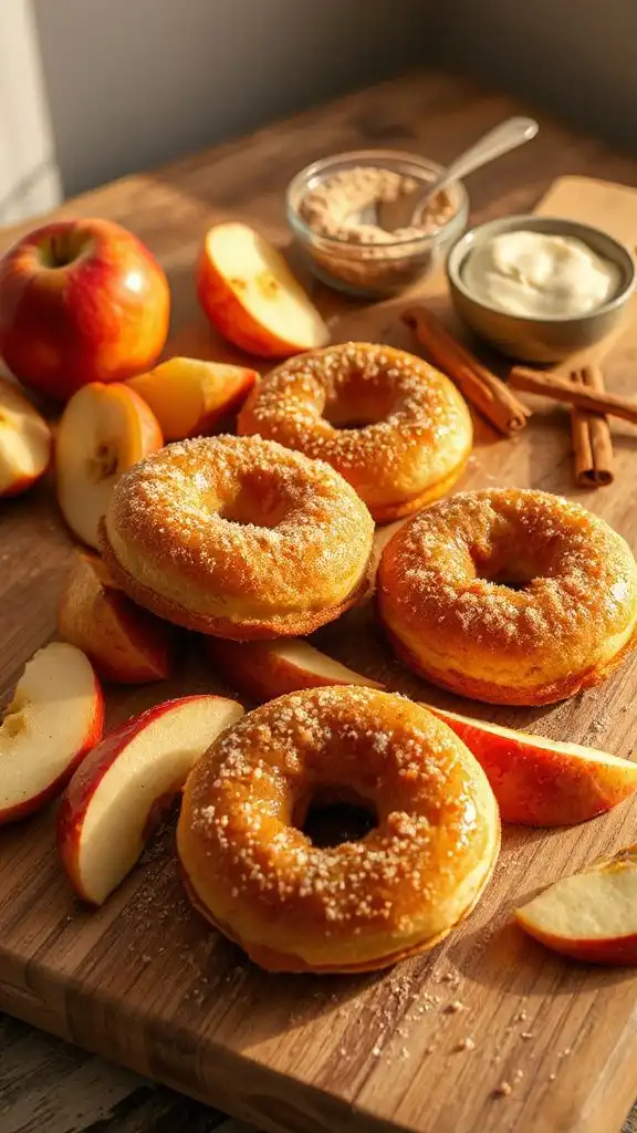 apple cinnamon sugar donuts