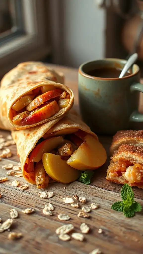 apple pie breakfast burrito